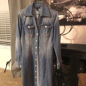 INC maxi jean jacket